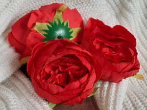 Квітка півонії ЧЕРВОНА, 9-10см